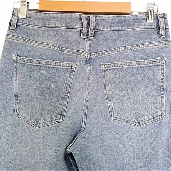 Free People We The Free Raw Hem High Rise Straight Leg Jeans Women’s Size 30 - Picture 6 of 11